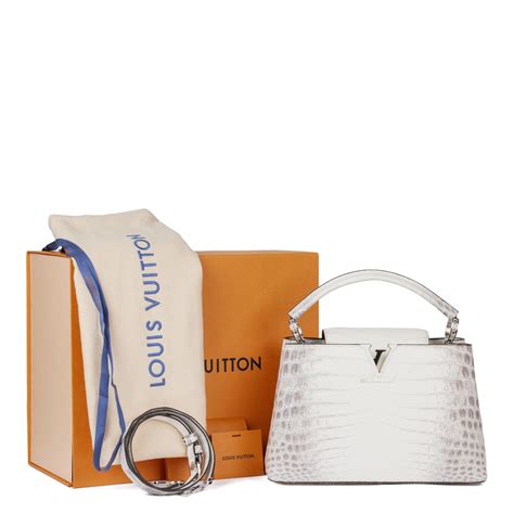 LOUIS VUITTON White Himalaya Matte Crocodile Leather .